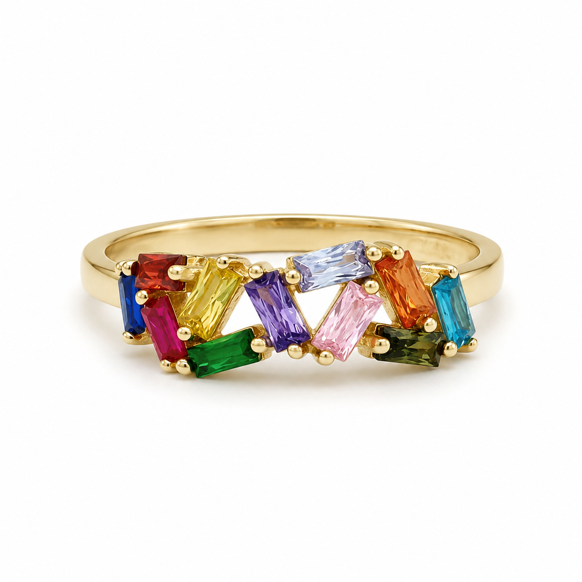 Anillo Zirconias Multicolor