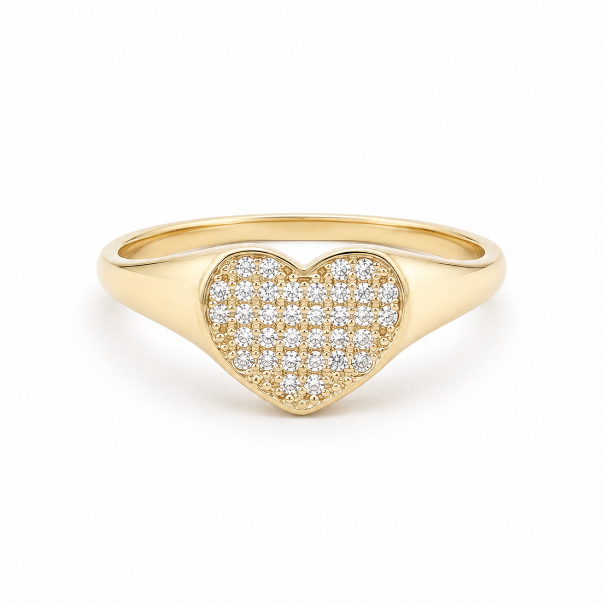 Anillo Corazón Pavé
