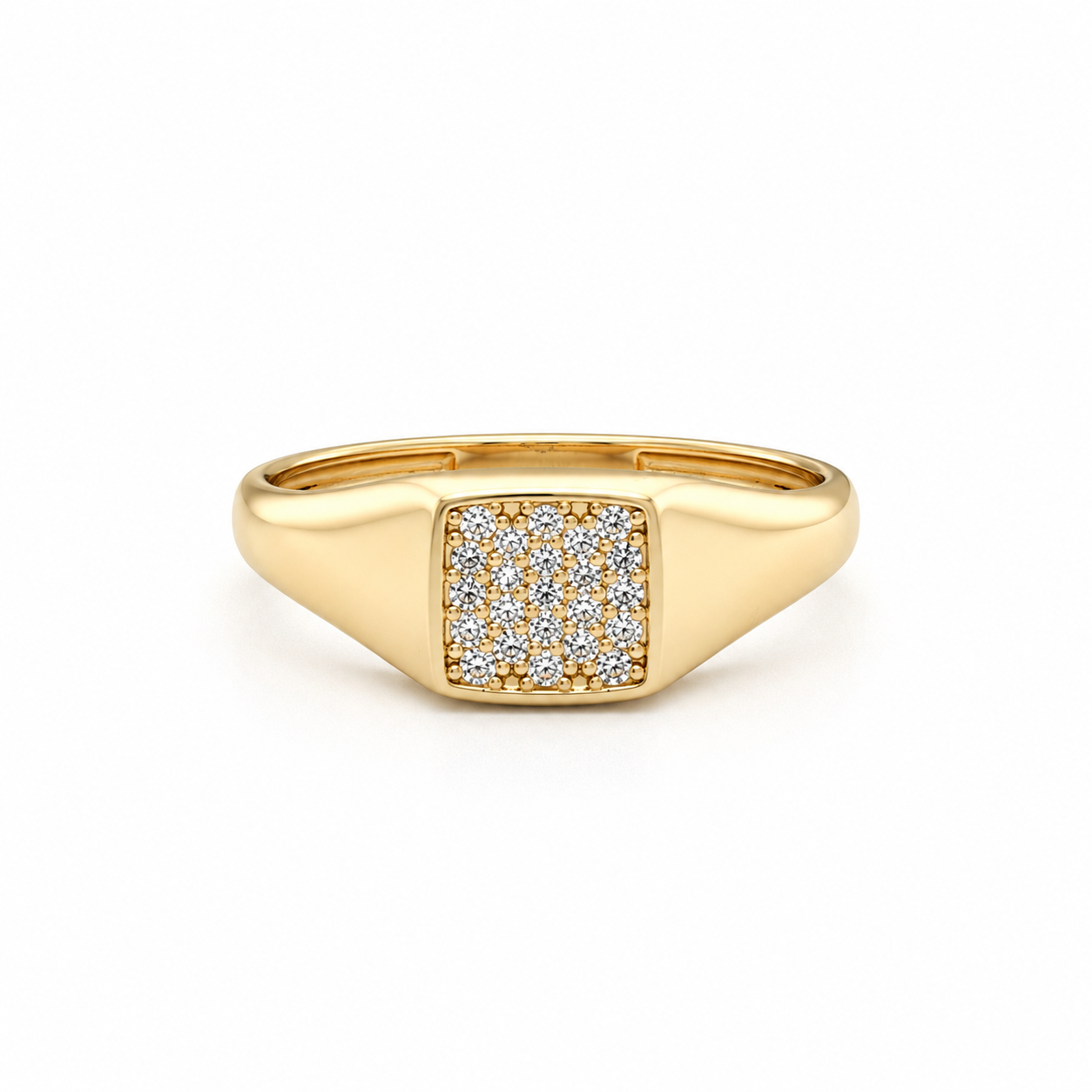 Anillo Cuadrado con Zirconias