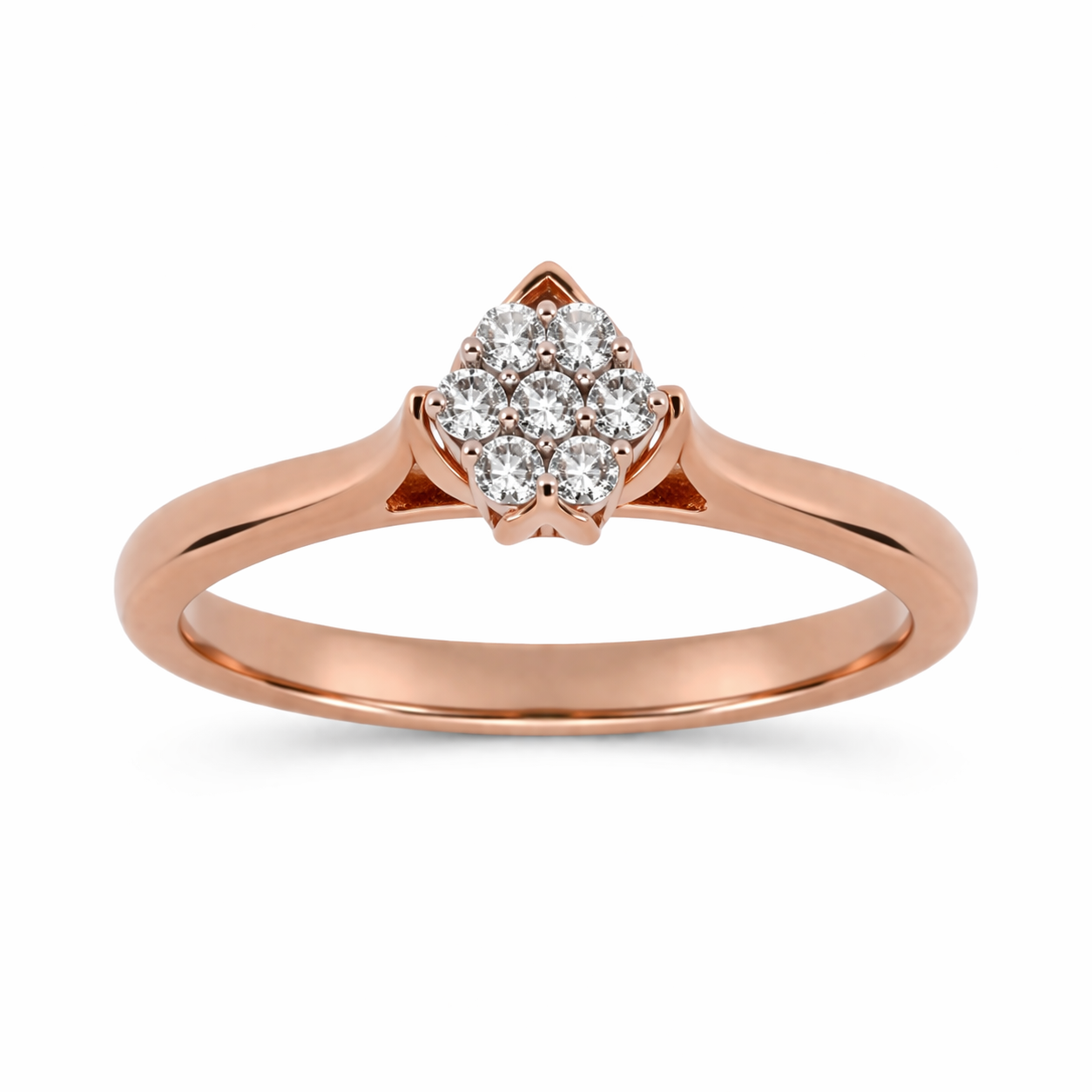 Anillo de Compromiso Flor de Diamantes
