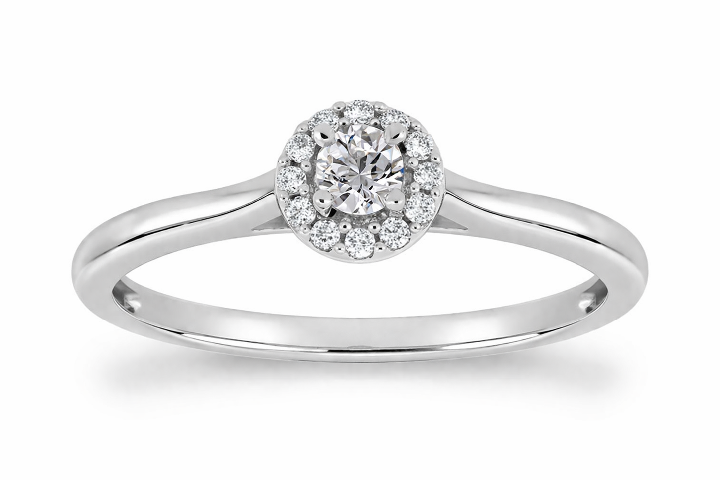 Anillo de Compromiso Halo Diamante