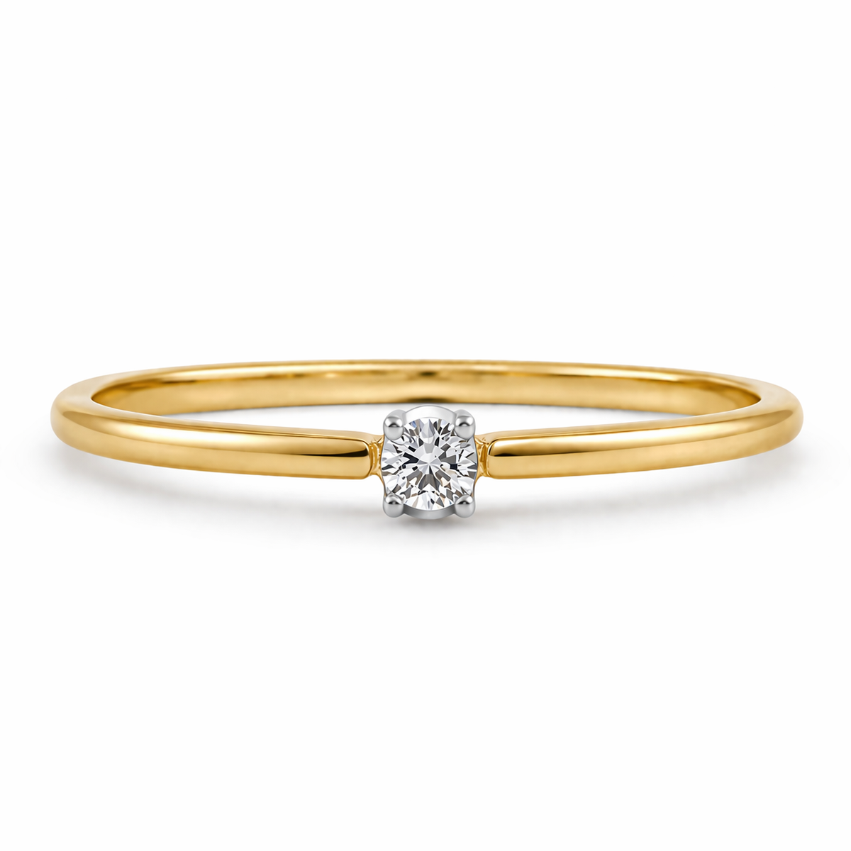 Anillo de Compromiso Solitario Clásico