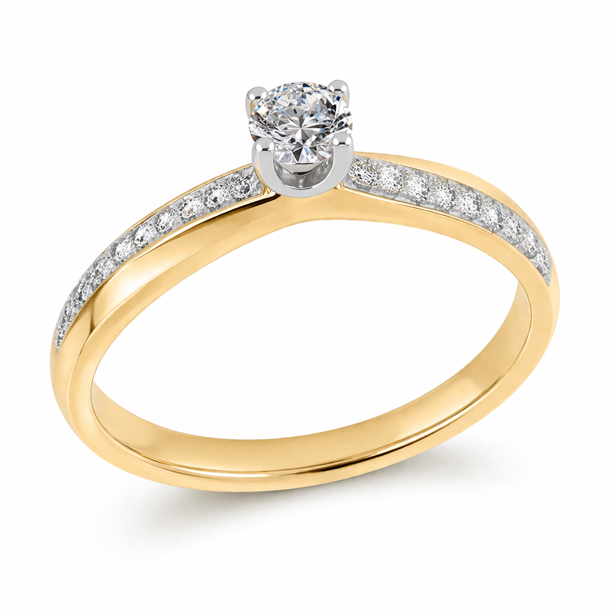 Anillo de Compromiso con Montadura Brillante