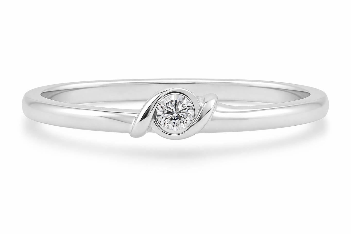 Anillo de Compromiso Diseño Curvo
