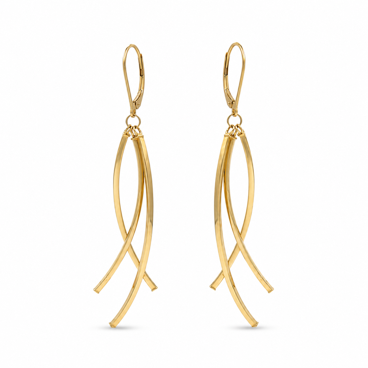 Aretes Colgantes Diseño Curvo