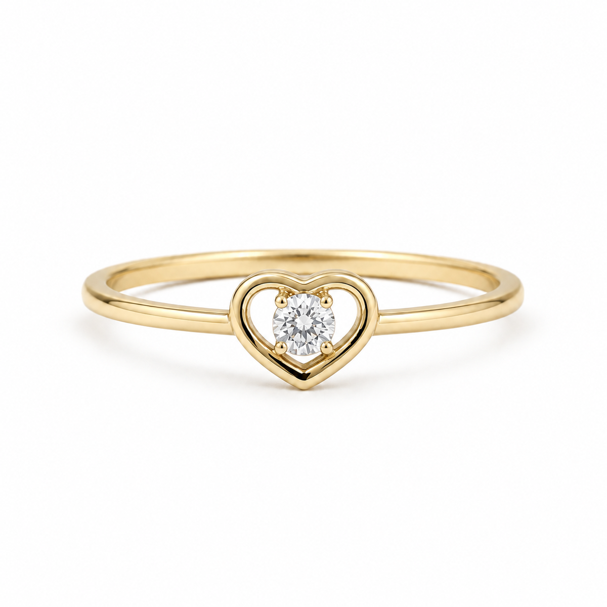 Anillo de Promesa Corazón con Zirconia
