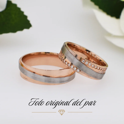 Argolla de Matrimonio Bicolor 6mm 27916