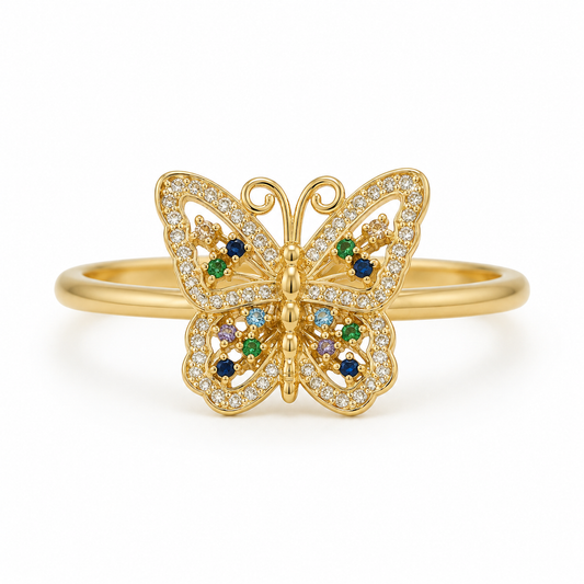 Anillo de Mariposa con Zirconias