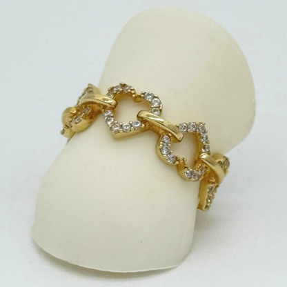 Anillo Banda de Corazones