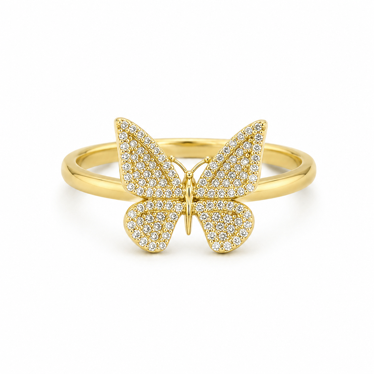 Anillo Mariposa Pavé de Zirconias