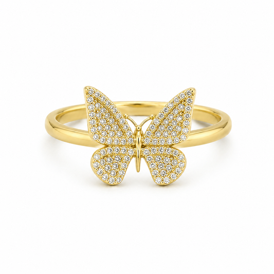Anillo Mariposa Pavé de Zirconias