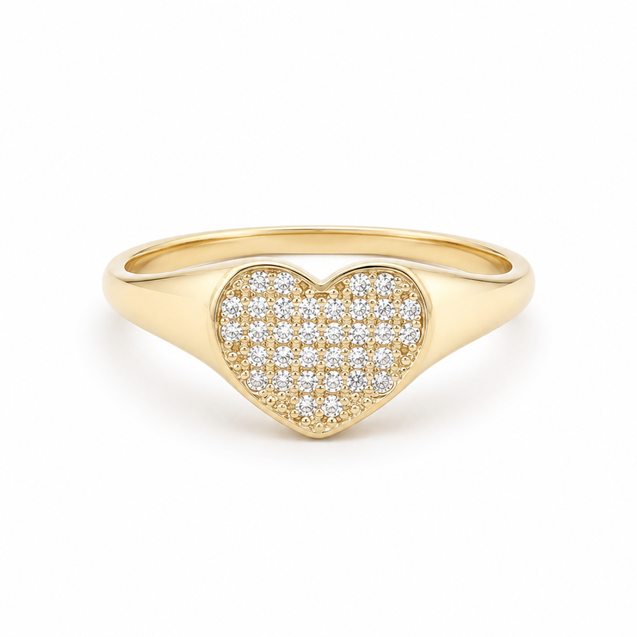 Anillo Corazón Pavé