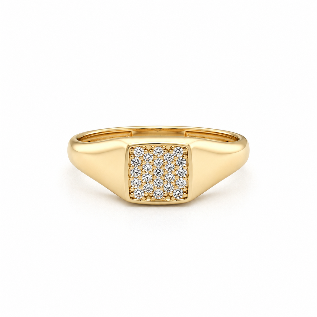 Anillo Cuadrado con Zirconias