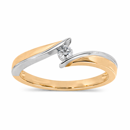 Anillo de Compromiso Cruzado Diamante