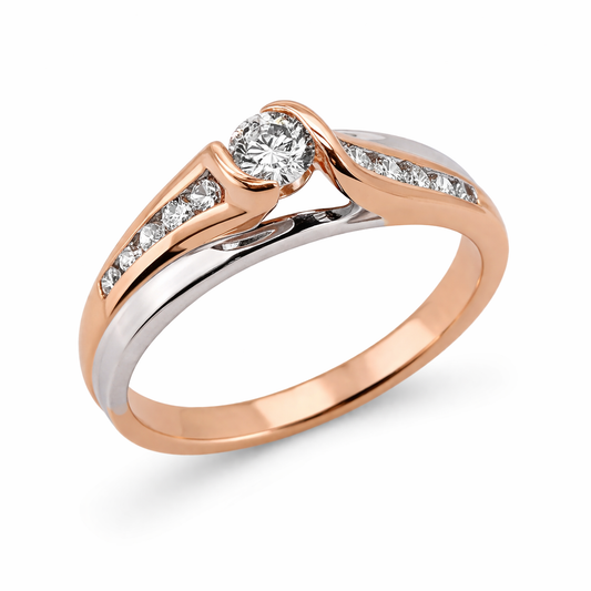Anillo de Compromiso Diseño Cruzado