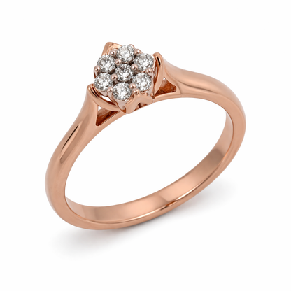 Anillo de Compromiso Flor de Diamantes
