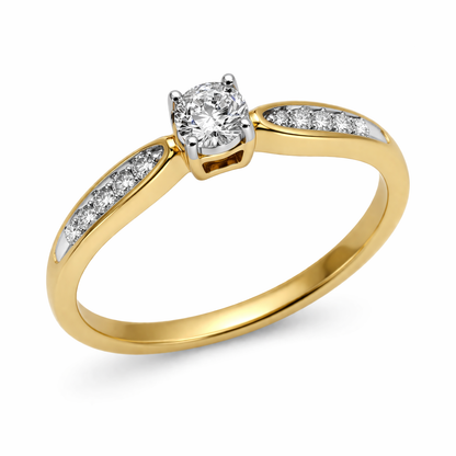 Anillo de Compromiso Diamante con Laterales