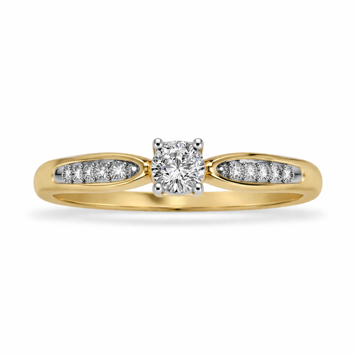 Anillo de Compromiso Diamante con Laterales