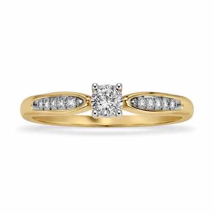 Anillo de Compromiso Diamante con Laterales