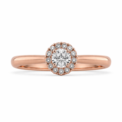 Anillo de Compromiso Halo Diamante
