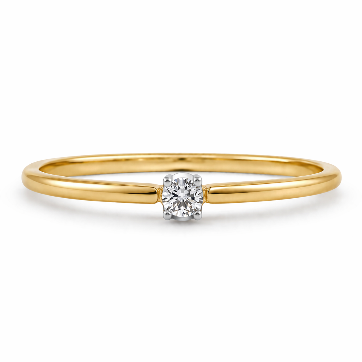 Anillo de Compromiso Solitario Clásico