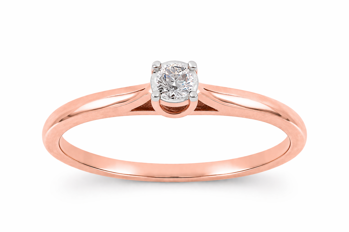 Anillo de Compromiso Solitario Clásico