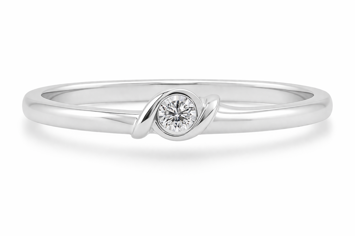 Anillo de Compromiso Diseño Curvo
