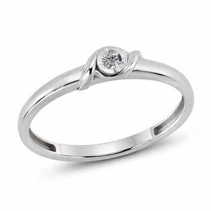 Anillo de Compromiso Diseño Curvo
