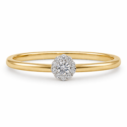 Anillo de Compromiso Flor de Diamante