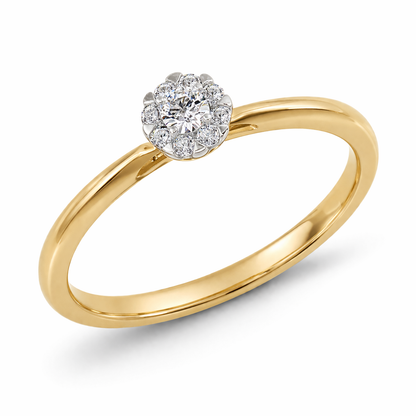 Anillo de Compromiso Flor de Diamante