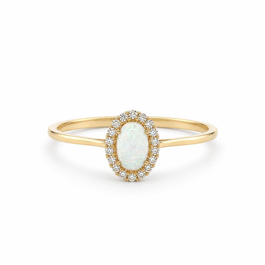Anillo Ópalo Ovalado