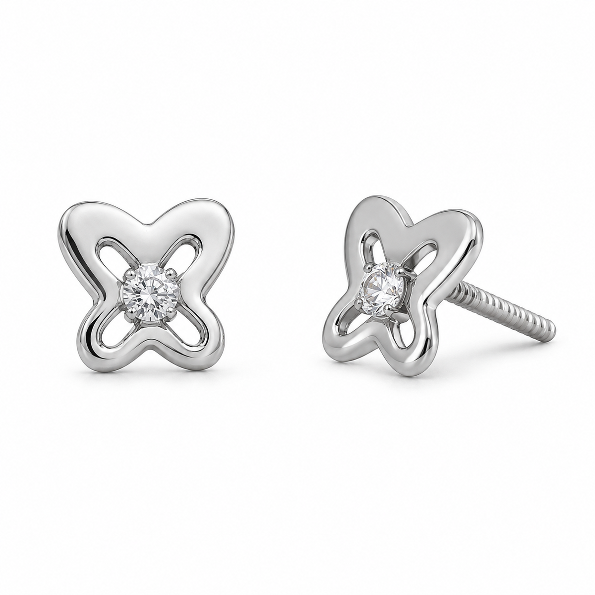Broqueles Mariposa con Diamante