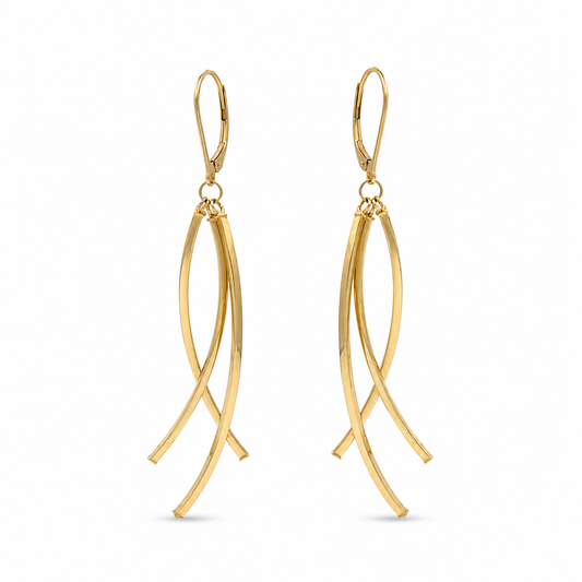 Aretes Colgantes Diseño Curvo