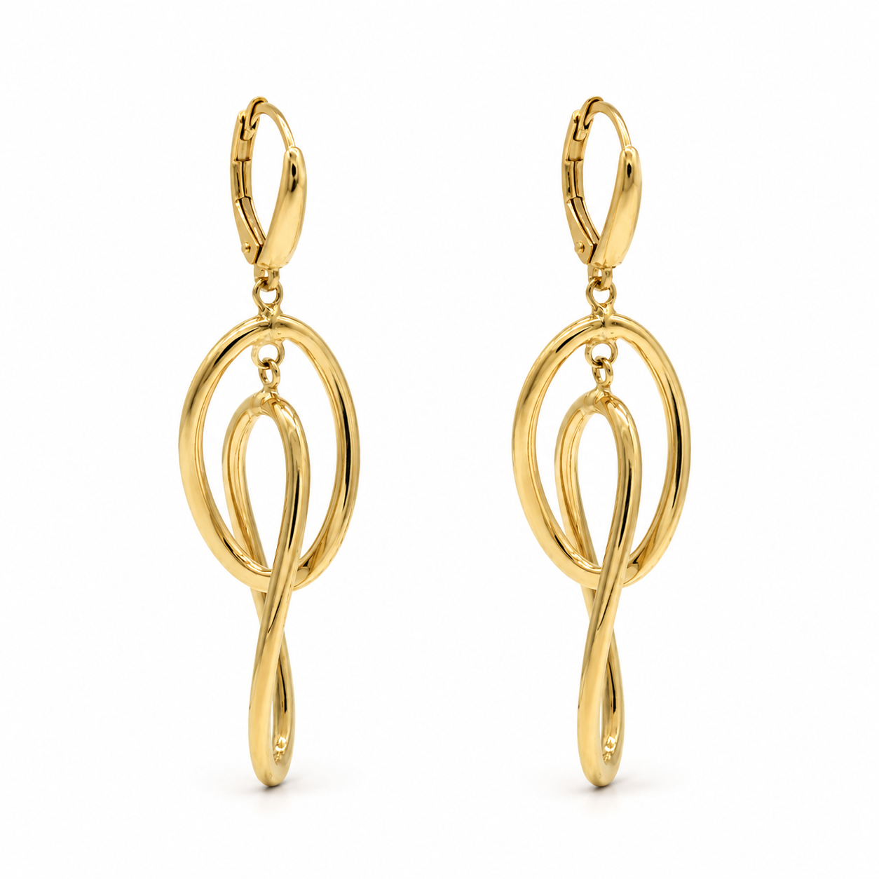 Aretes Colgantes Diseño Entrelazado