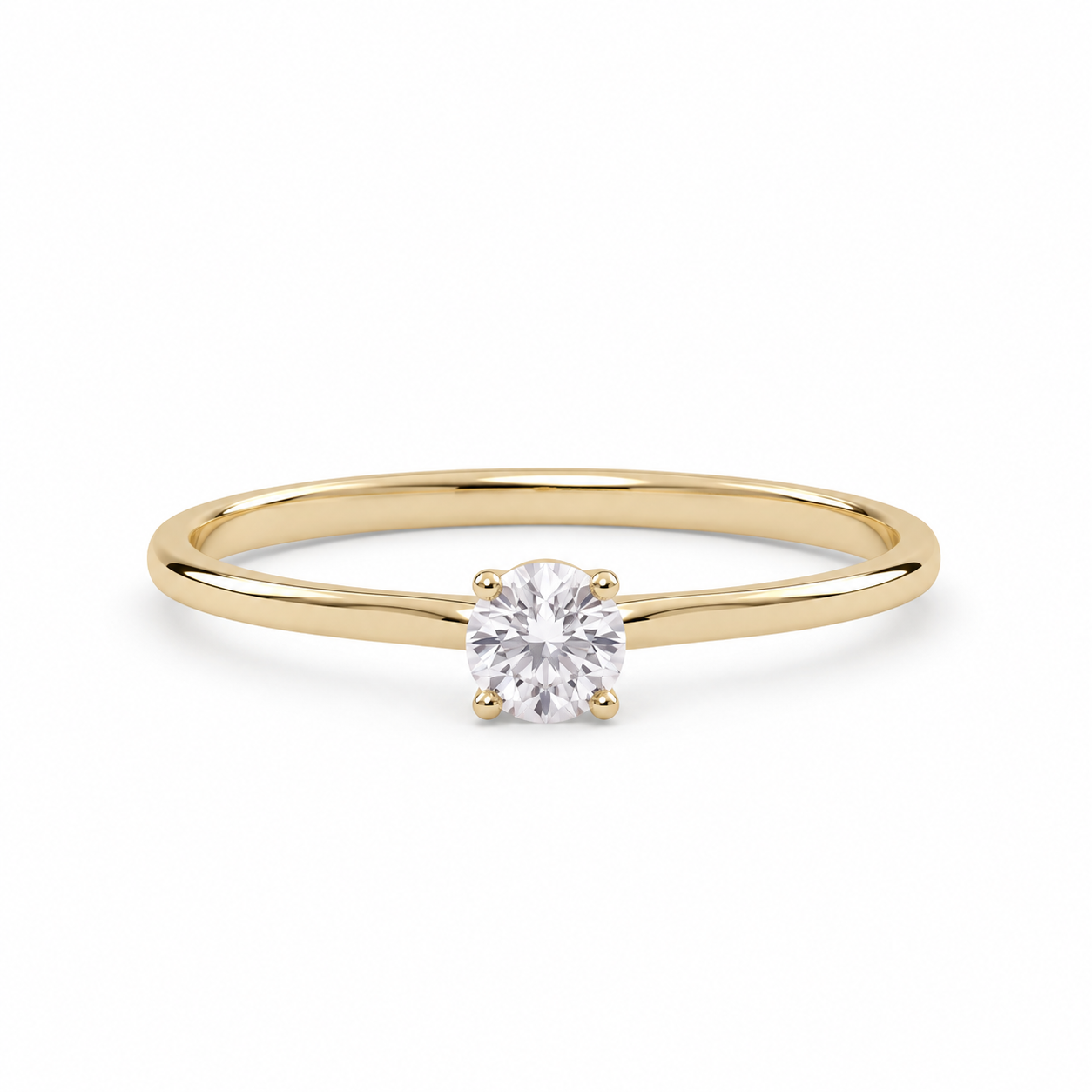 Anillo de Promesa Solitario con Zirconia Central