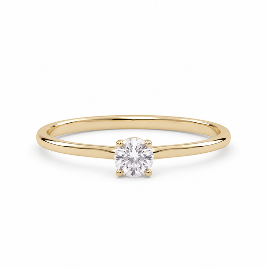 Anillo de Promesa Solitario con Zirconia Central