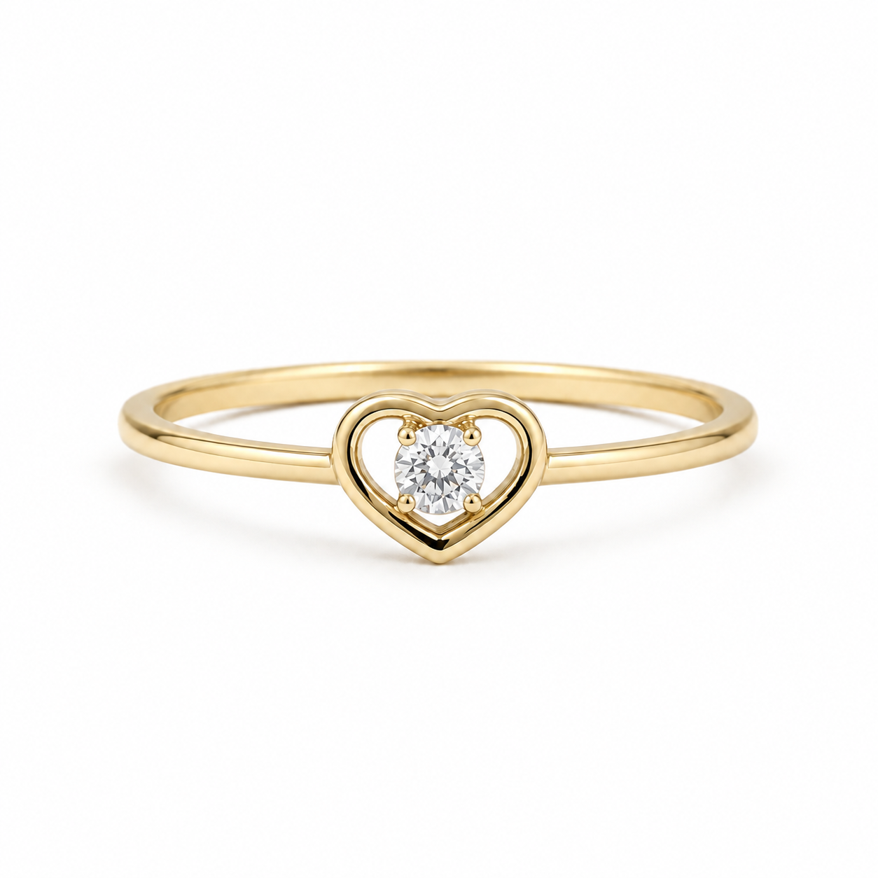 Anillo de Promesa Corazón con Zirconia