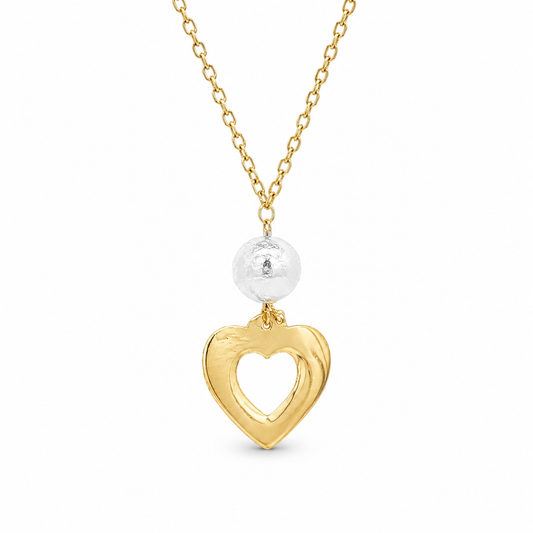 Gargantilla de Corazón con Perla