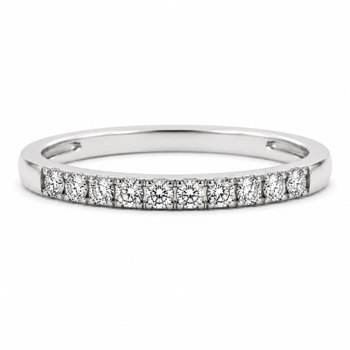 Churumbela Oro Blanco con Diamantes 0.20 ct