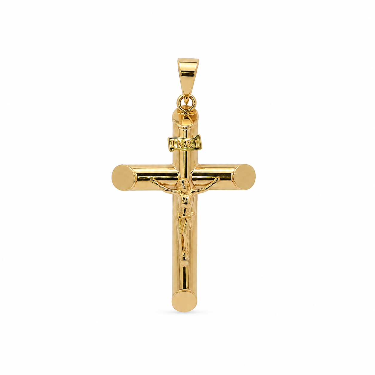 Dije de Cruz con Cristo en Relieve