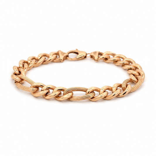Pulso Tejido 3x1 Oro Rosa
