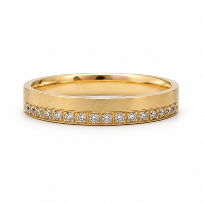Argolla de Matrimonio con Línea de Zirconias 22651