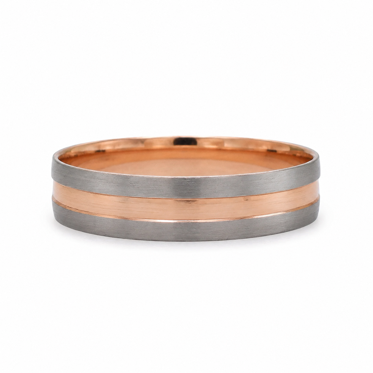 Argolla de Matrimonio con Banda Satinada 6mm 24785