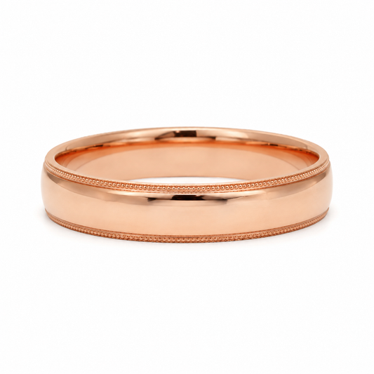 Argollas de Matrimonio con Detalle Milgrain 5mm 20348
