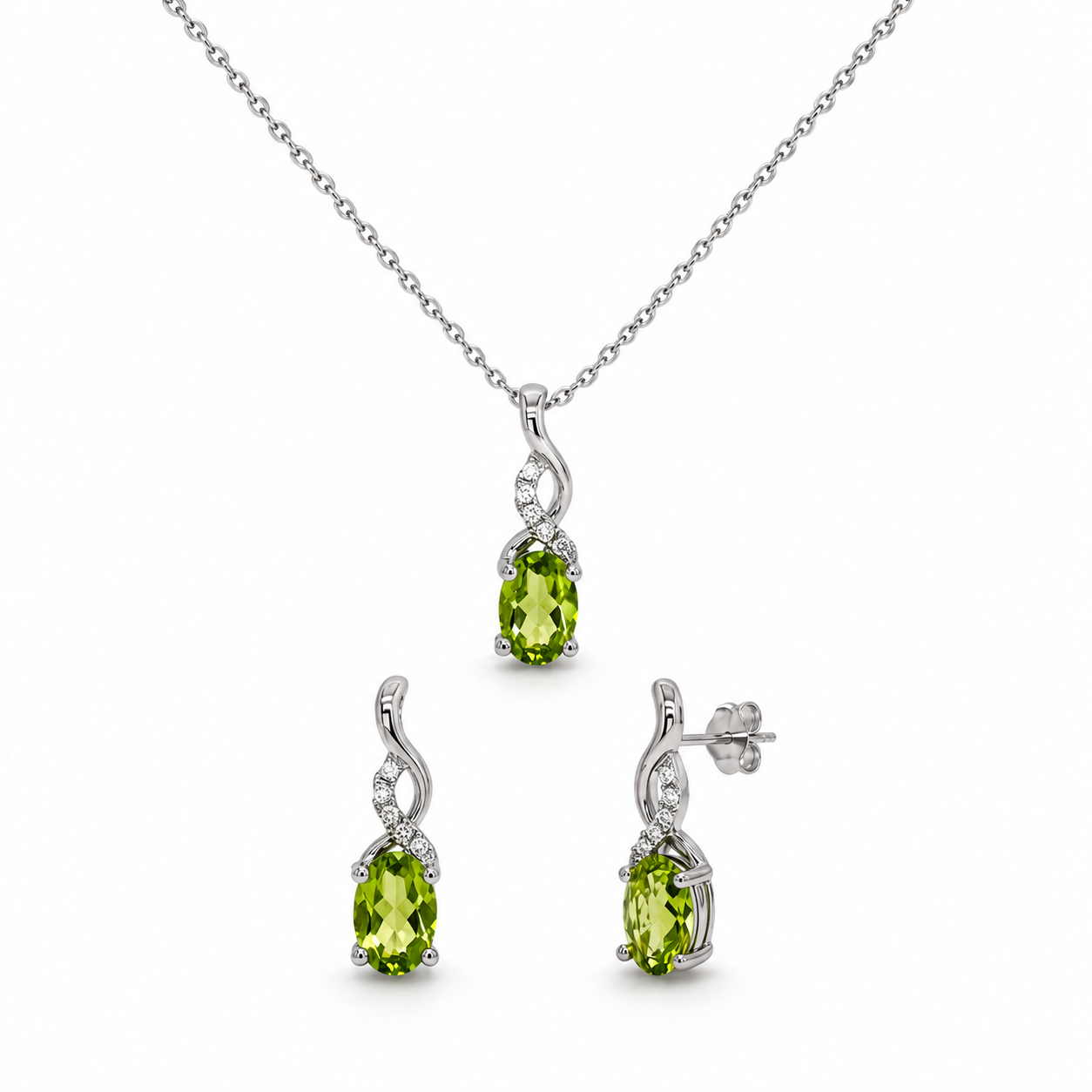 Juego Peridoto con Diamante 10 puntos