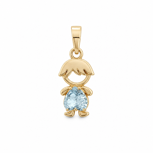 Dije Niño con Zirconia Celeste