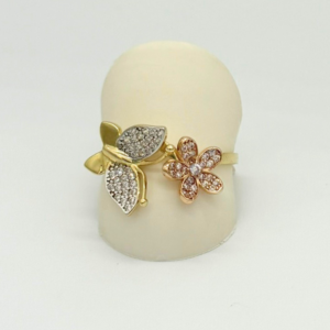 Anillo mariposa y flor 34286