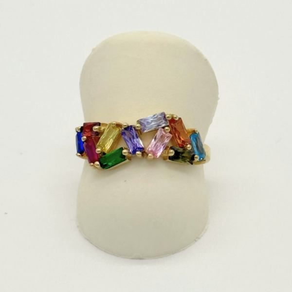 Anillo piedras de colores