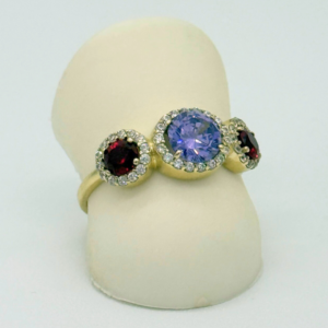 Anillo piedras de colores